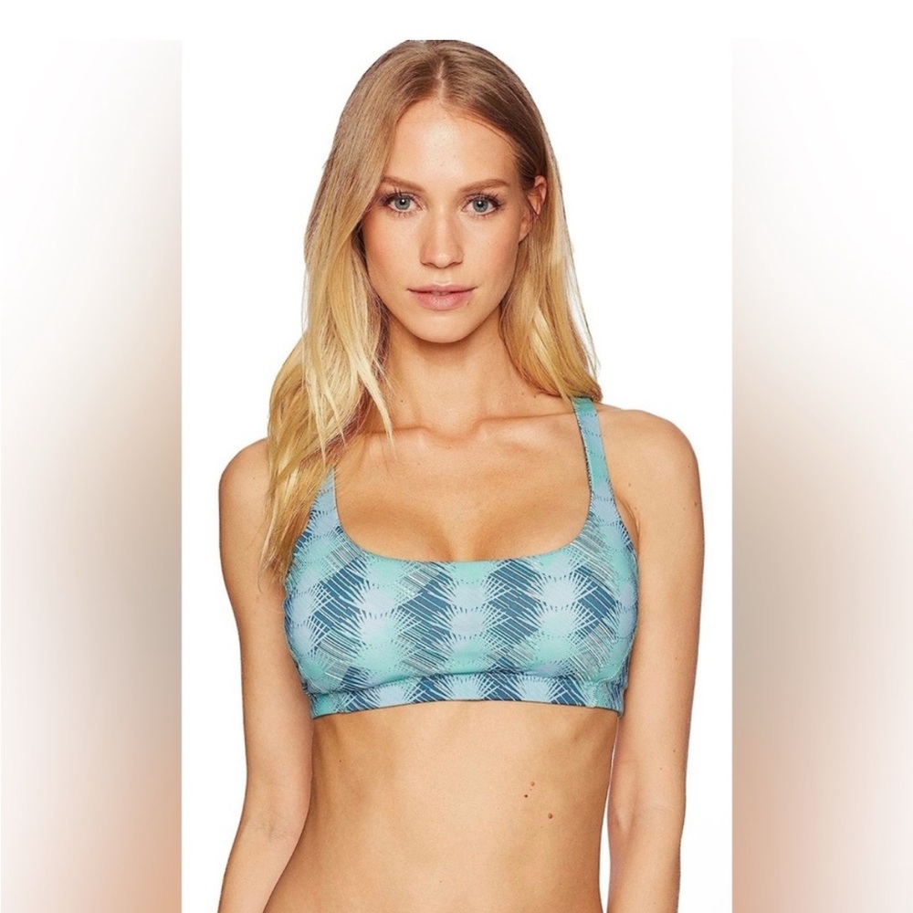 Carve Designs Blue Athletic Bikini Top
